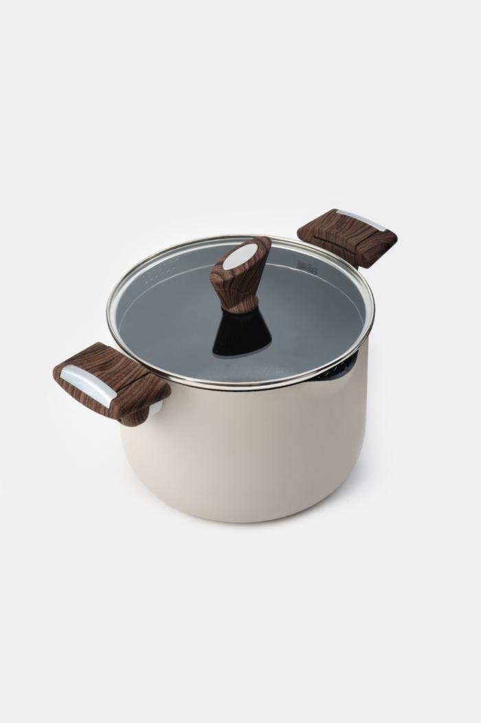 Titanyum Makarna Tenceresi 22 cm Krem